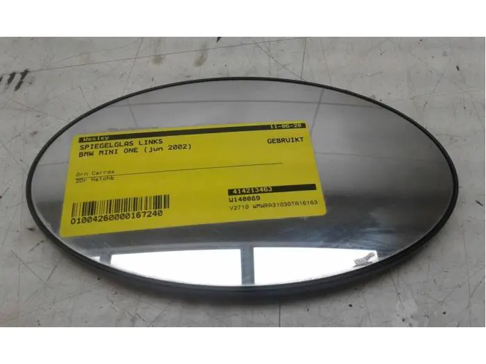 Mirror glass, left BMW Mini One