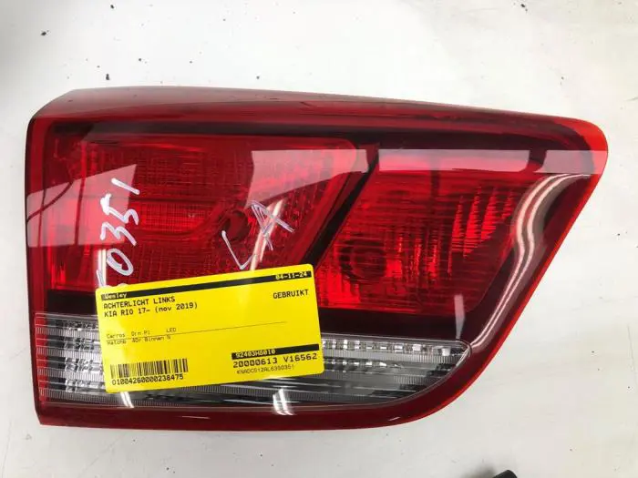 Taillight, left Kia Rio